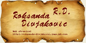 Roksanda Divjaković vizit kartica